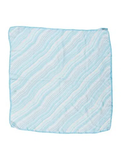 Pre-owned Givenchy Silk Striped Scarf In White