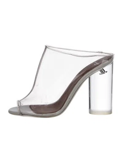 Pre-owned Givenchy Slides In Clear