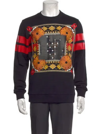 Pre-owned Givenchy "target 17" Graphic Print Sweatshirt In Black/red
