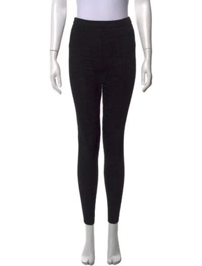 Pre-owned Givenchy Tweed Pattern Skinny Leg Pants In Black