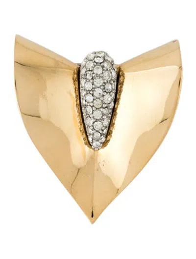 Pre-owned Givenchy Vintage Crystal Brooch In Multicolor