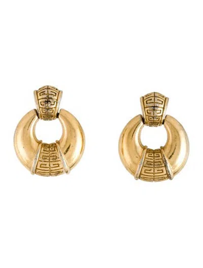 Pre-owned Givenchy Vintage Door Knocker Drop Earrings In Multicolor