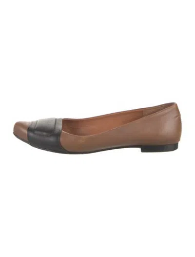 Pre-owned Givenchy Vintage Leather Flats In Brown