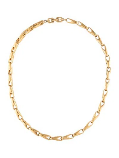 Pre-owned Givenchy Vintage Link Choker Necklace, 19" In Multicolor