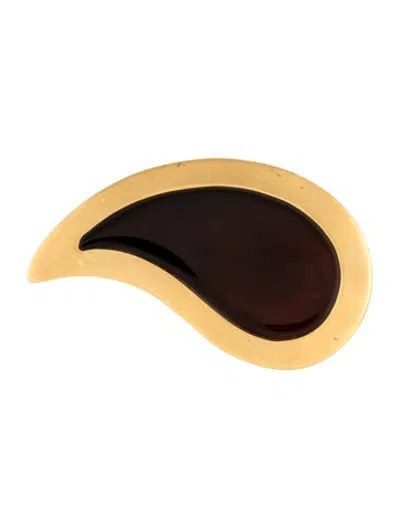 Pre-owned Givenchy Vintage Resin Teardrop Brooch Pin In Multicolor