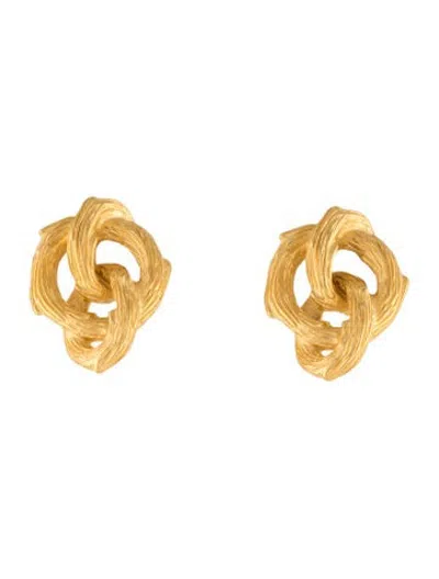 Pre-owned Givenchy Vintage Twist Clip-on Earrings In Multicolor