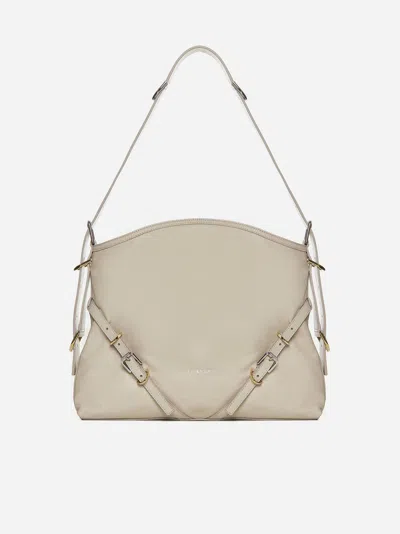 Givenchy Voyou Leather Medium Bag In Metallic