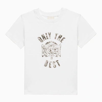 Givenchy Kids' White Cotton T-shirt With Logo