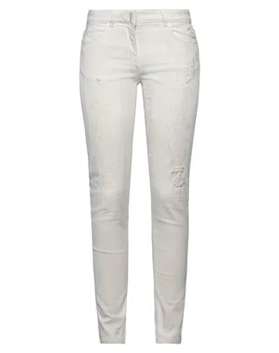 Givenchy Woman Denim Pants Cream Size 29 Cotton, Elastane In White