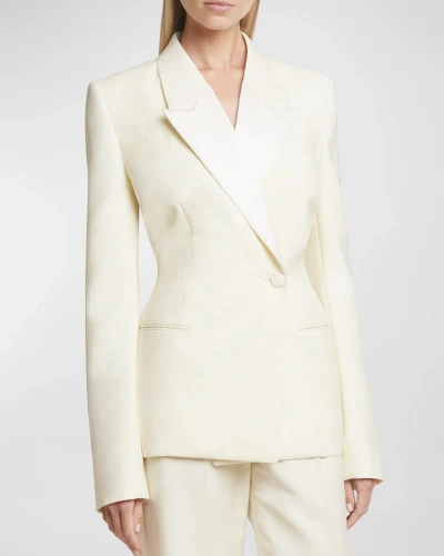 Givenchy Wool-blend Tuxedo Jacket In Ecru
