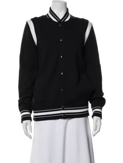 Pre-owned Givenchy Wool Bomber Jacket In Black