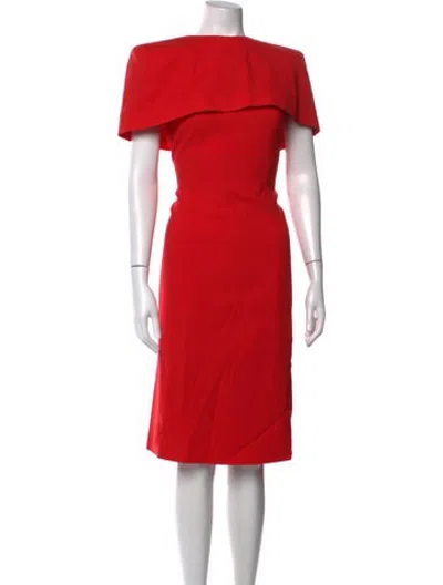 Pre-owned Givenchy Wool Knee-length Dress W/ Tags In Red