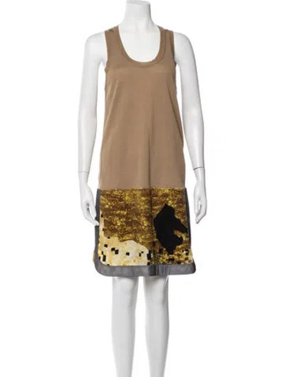 Pre-owned Givenchy Wool Mini Dress In Neutrals