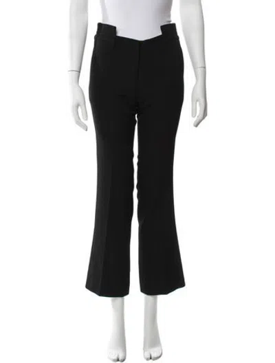 Pre-owned Givenchy Wool Straight Leg Pants In Black