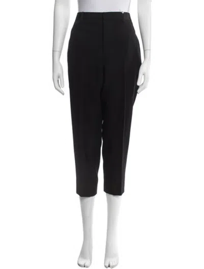 Pre-owned Givenchy Wool Straight Leg Pants In Black