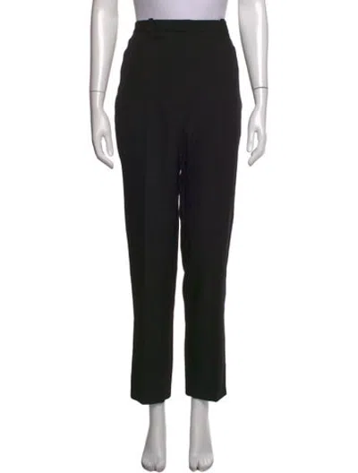 Pre-owned Givenchy Wool Straight Leg Pants In Black