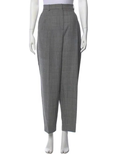 Pre-owned Givenchy Wool Straight Leg Pants In Grey