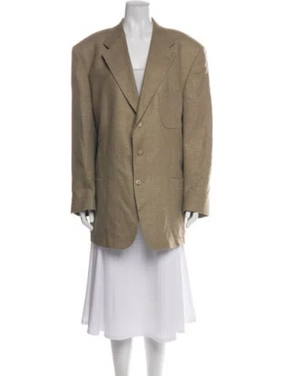 Pre-owned Givenchy Wool Tweed Pattern Blazer In Neutrals