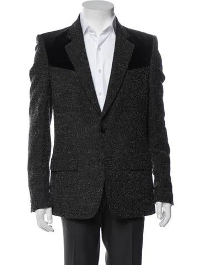 Pre-owned Givenchy Wool Tweed Pattern Jacket In Blue