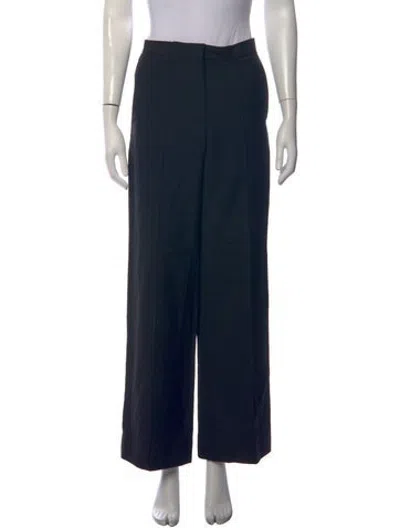 Pre-owned Givenchy Wool Wide Leg Pants In Grey