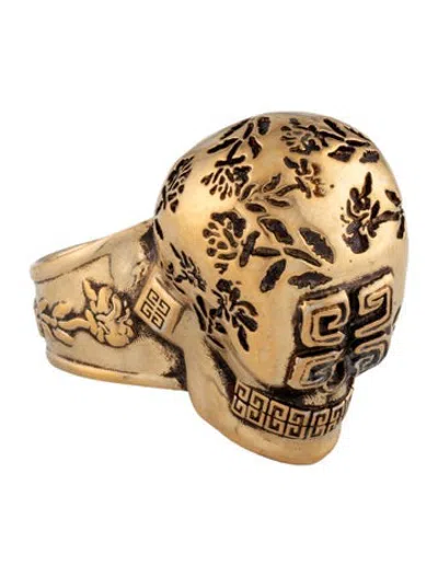 Pre-owned Givenchy X Josh Smith Skull Applique Cocktail Ring In Multicolor