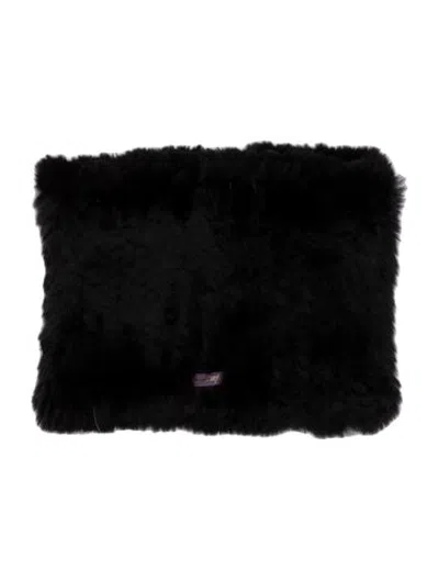 Pre-owned Glamourpuss Fur Scarf In Black