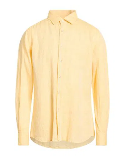 Glanshirt By Slowear Man Shirt Yellow Size 16 ½ Linen