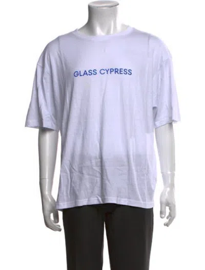 Pre-owned Glass Cypress Graphic Print Crew Neck T-shirt In White