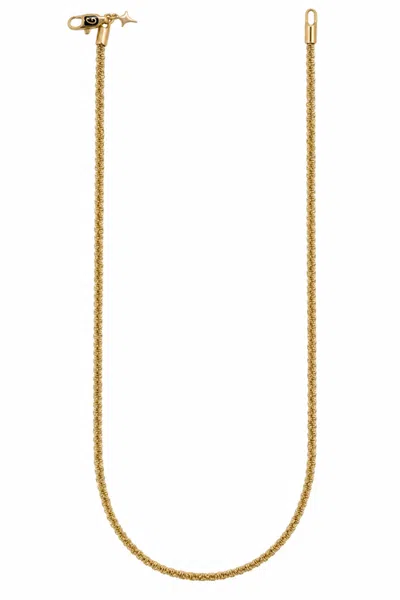 Gld 18k Gold 2mm Diamond Cut Popcorn Necklace In Yellow Gold