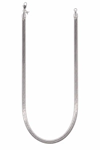 Gld 18k White Gold 4mm Herringbone Necklace