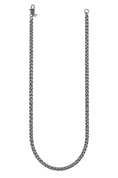 Gld 18k White Gold 4mm Palm Chain Necklace