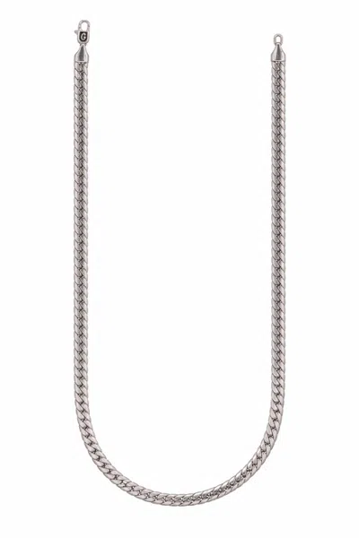 Gld 18k White Gold 5mm Flat Cuban Necklace