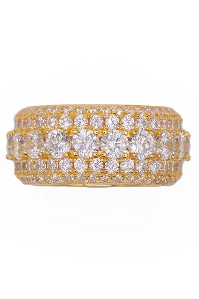 Gld Gold Vermeil 5 Layer Diamond Band Ring In Yellow Gold
