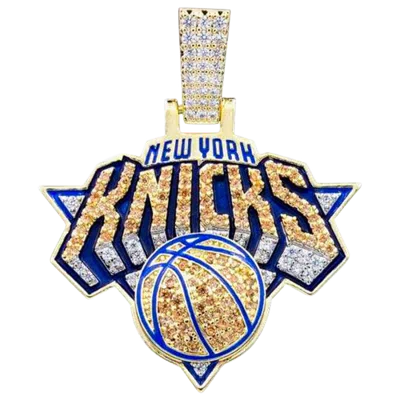 Gld Mens New York Knicks Logo Pendant In Gold