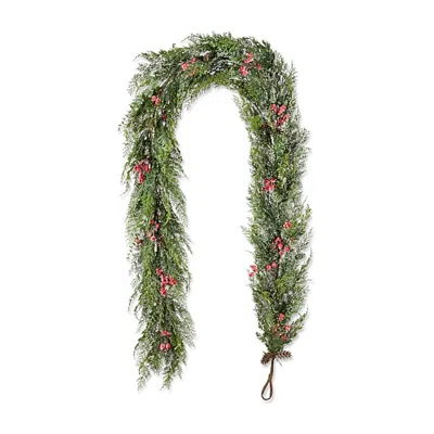 Glitzhome 9ft Greenery Dripping Wreath In Multi