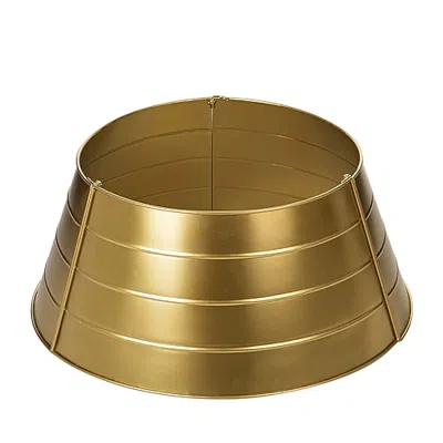 Glitzhome Metal Christmas Tree Collar In Gold