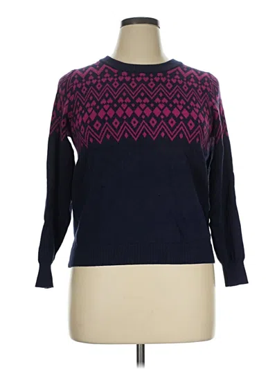 Pre-owned Gloria Vanderbilt Pullover Sweater In Blue
