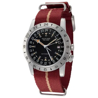 Glycine Airman The Chief Gmt 40mm Automatic Strap Watch In Multi