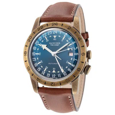 Glycine Airman The Chief Gmt 40mm Automatic Strap Watch In Multi