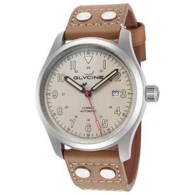 Glycine Combat Field 40mm Automatic Strap Watch In Brown
