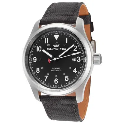 Glycine Combat Field 40mm Automatic Strap Watch In Black