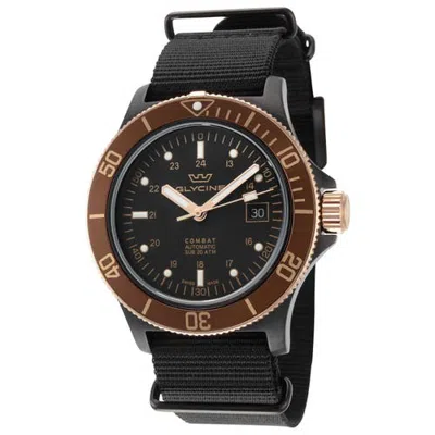 Glycine Combat Sub 42mm Automatic Strap Watch In Brown