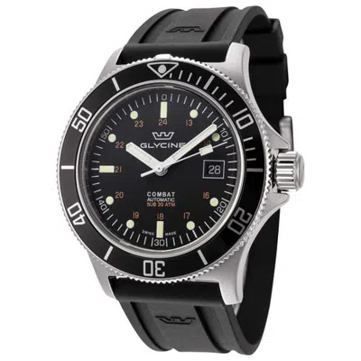 Glycine Combat Sub 42mm Automatic Strap Watch In Black