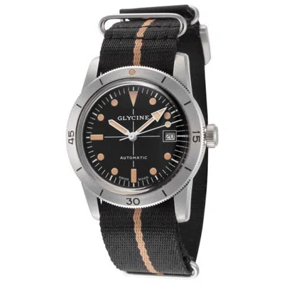 Glycine Sea Kraken 39mm Automatic Strap Watch In Black