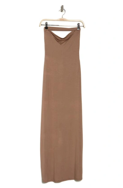 Go Couture Strapless Maxi Dress In Sienna