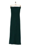 Go Couture Strapless Maxi Dress In Hunter Green