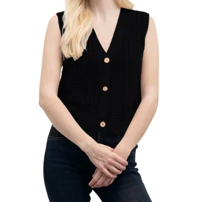 Goa Goa Cardigan Braided With Micropaillettes Montini Model With V-neck And Black Buttons