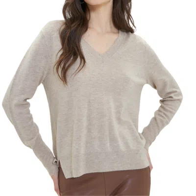 Goa Goa V Ultrasoft 100% Wool Pattern Nikita Beige Melange Color With Side Strap In Neutral