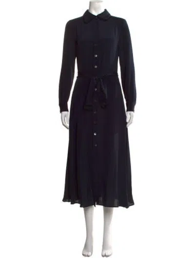 Pre-owned Goat Silk Long Dress W/ Tags In Blue