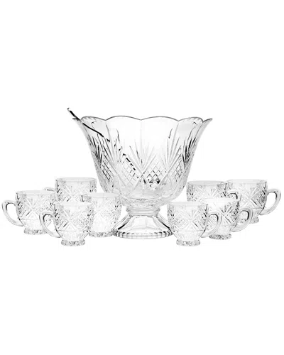 Godinger Dublin 10pc Punch Set In White